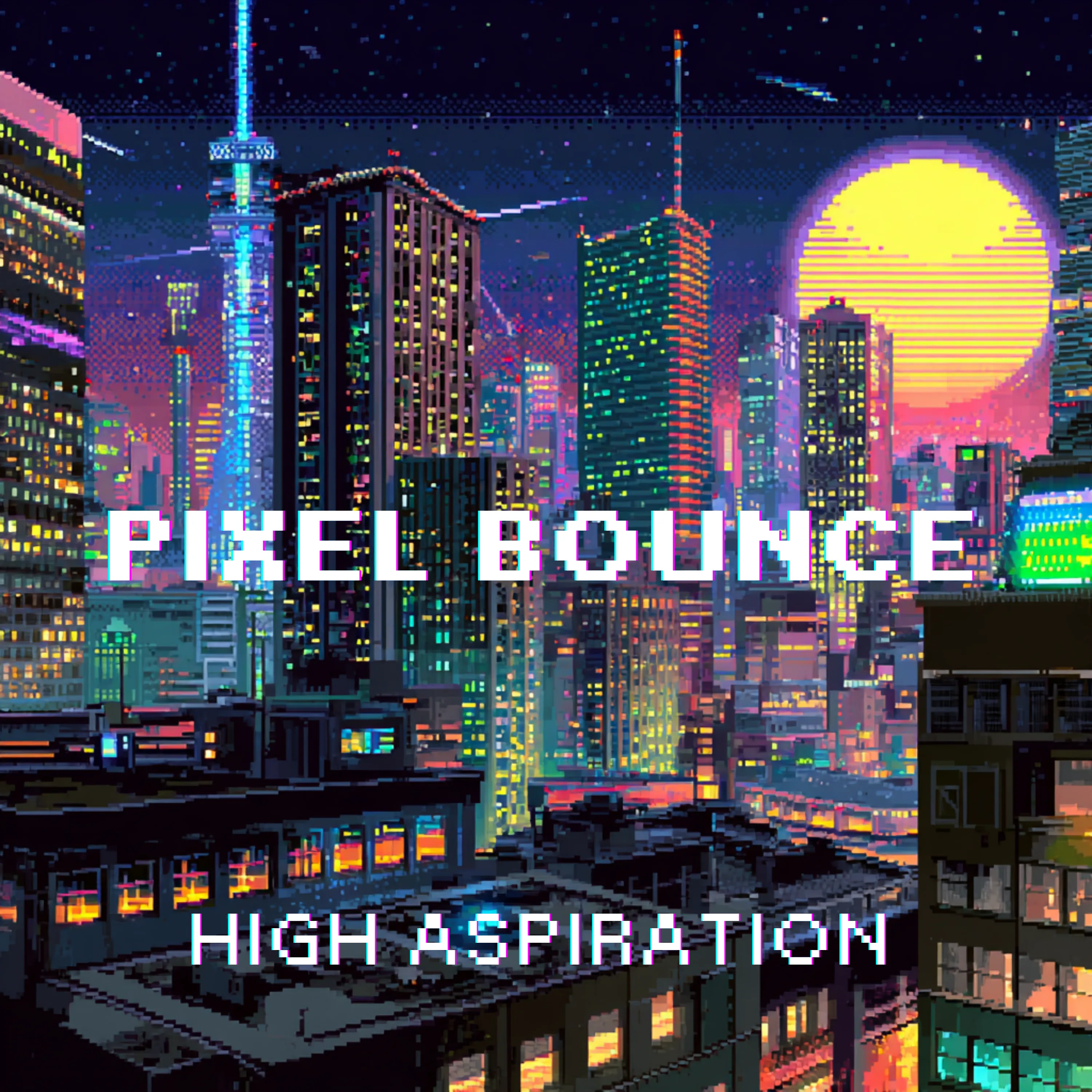 High Aspiration — Pixel Bounce jacket art