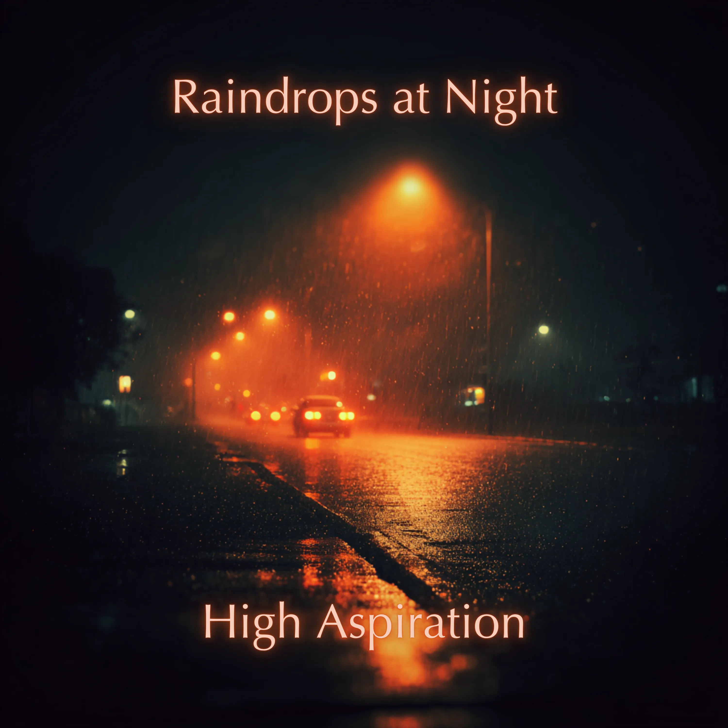 High Aspiration — Raindrops at Night jacket art